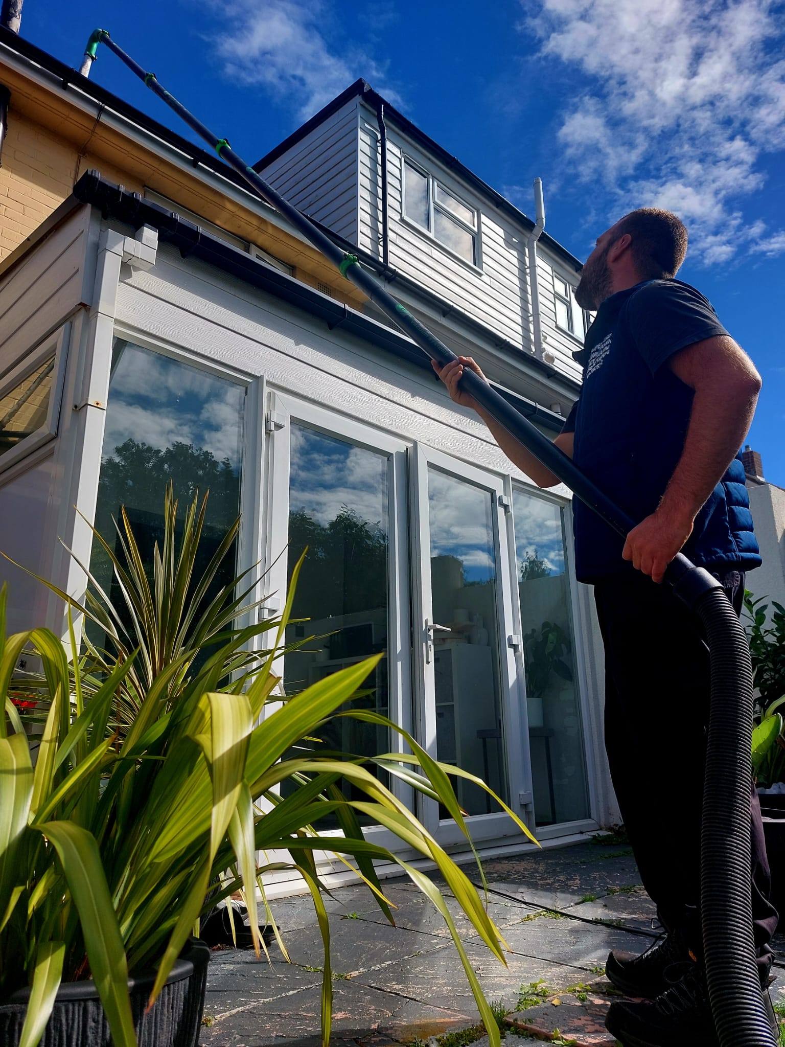 Superhero window cleaning & gutter cleaning and pressure washing work photo 8