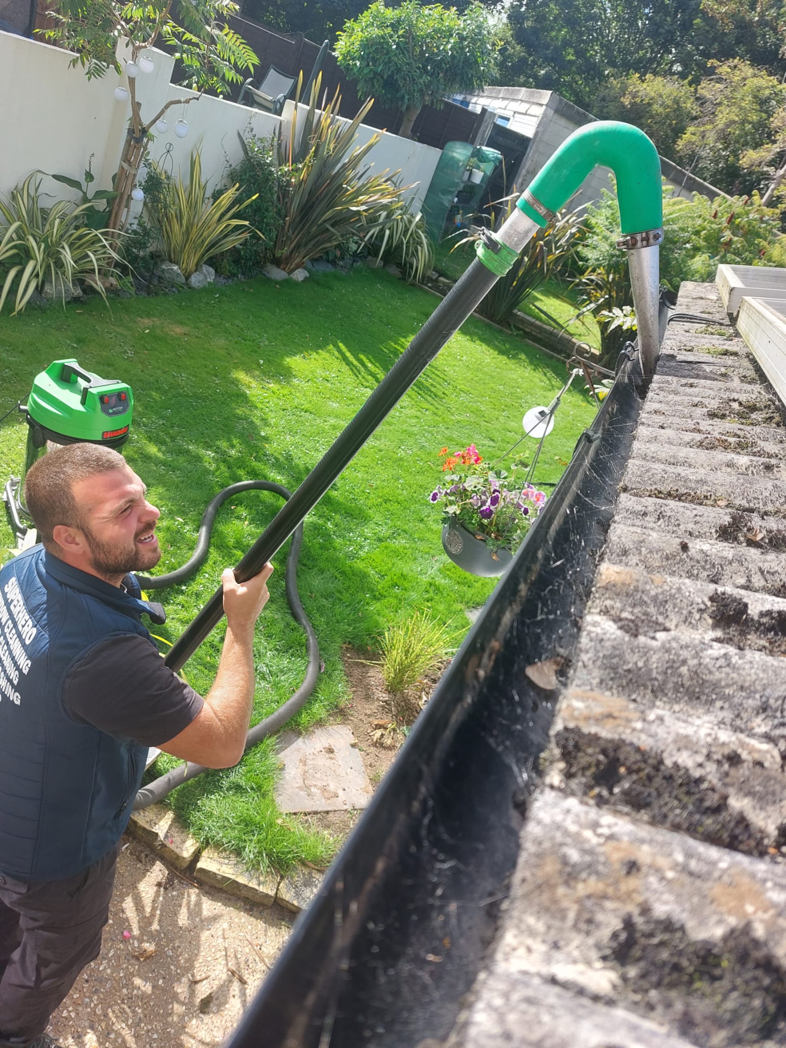 Superhero window cleaning & gutter cleaning and pressure washing work photo 9